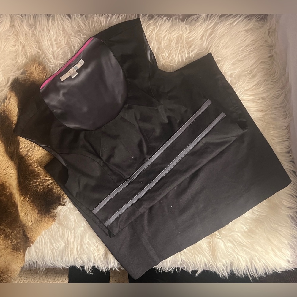 Boden Black Mini Shift Dress w/ Grey Piping Accent! Sz 10R/6R! Cute and Chic!